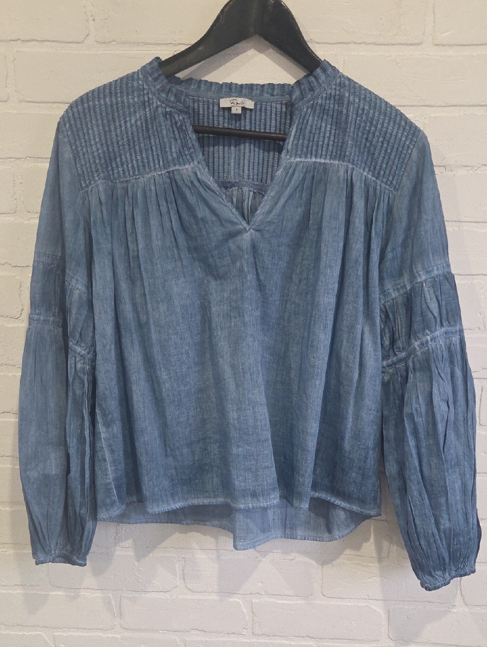 Rails Light Blue Pintuck Yoke Peasant Tunic